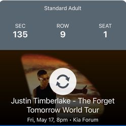 Justin Timberlake Forum 2x Tickets Aisle Seats