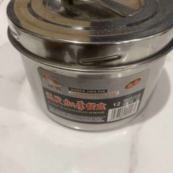 Stainless Steel Round Outdoor Cooking Lunch Box Handle Clip Carrier