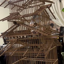 Bamboo Bird Cage 