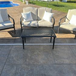 Chair Set With Table And Weather Proof Pillows
