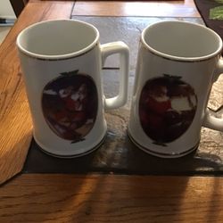 3- 1996 Coca Cola Seasons Greeting Collectible Christmas Mugs 