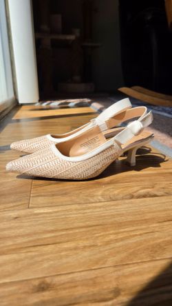 Milan Raffia Slingback Heels by A New Day.