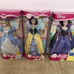 Disney Porcelain 18 Inch Dolls 