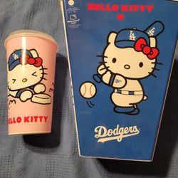 Hello Kitty Dodgers Night Popcorn Bucket and Souvenir Cup