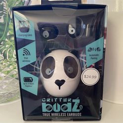 Critter True Wireless Earbuds For the Panda lover