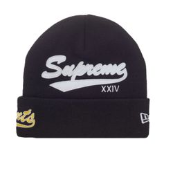 Supreme New Era Beanie 2024 Black