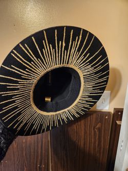 Hand Painted Golden Halo Hat