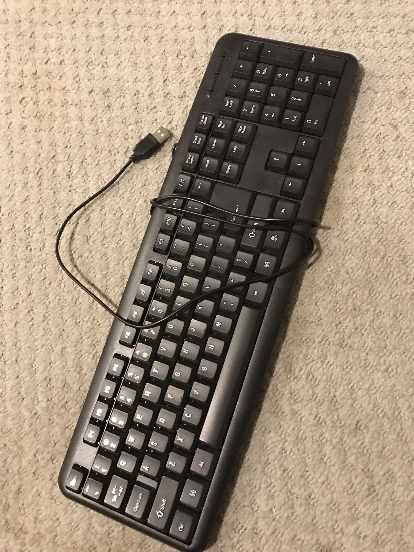 Full Size PC Keyboard w/Number Pad