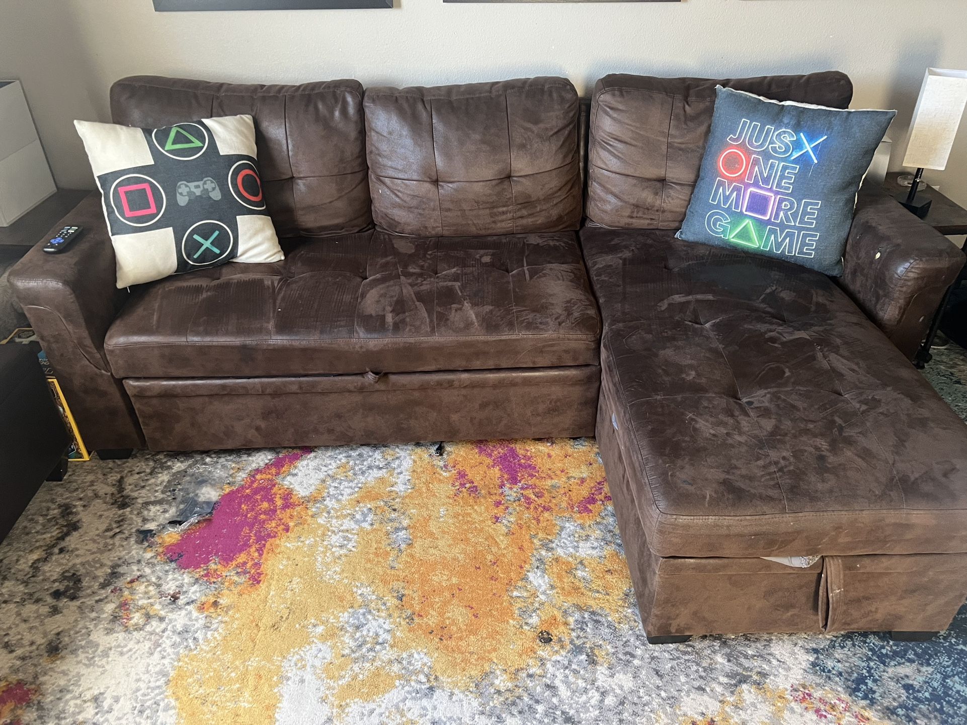 85” Small Reversible Sectional