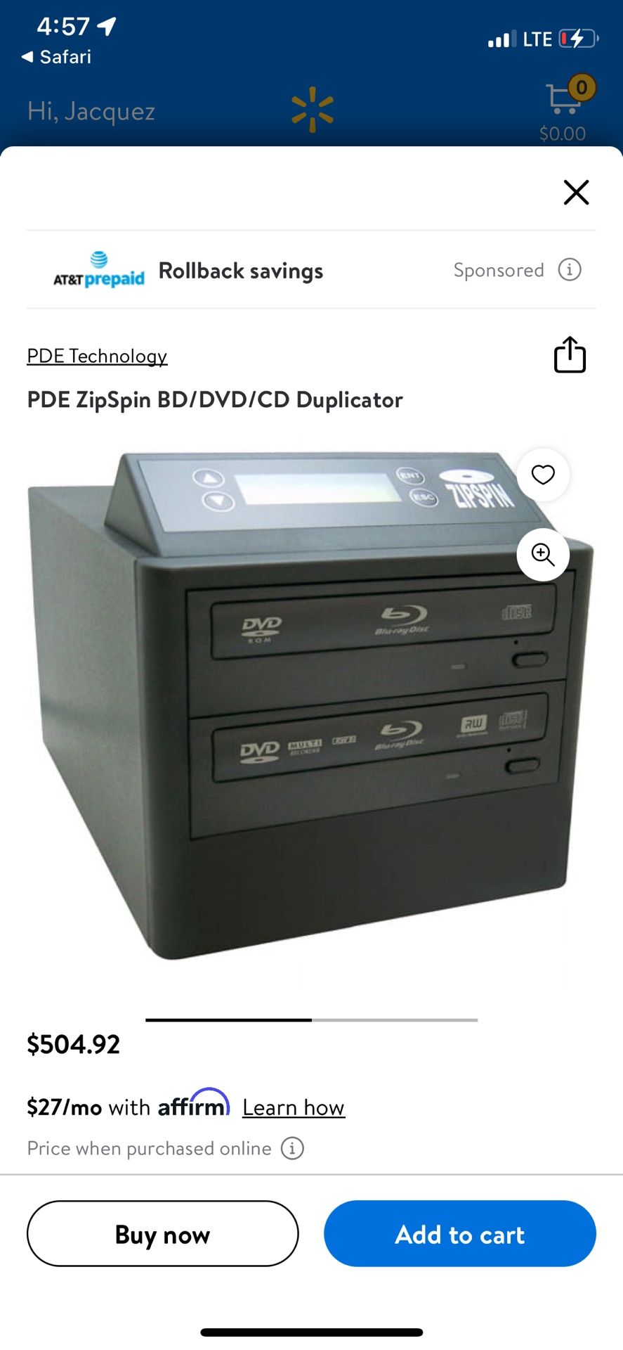 Zipspin bd/dvd/cd Duplicator