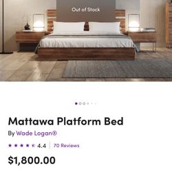 New King Italian Wood Bed Frame