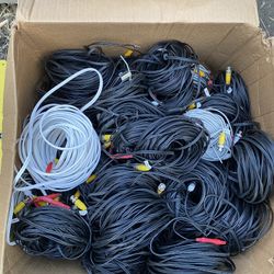 Lot Of 40 Plus BNC Video Power Cables For Security Cameras, Various Brands