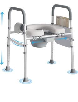 MANYUKOI Bedside Commode for Seniors,FSA/HSA Eligible 3-in-1 Commode Toilet