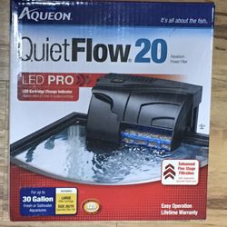 Aqueon Quiet Flow 20 Aquarium Filter For 30 Gal