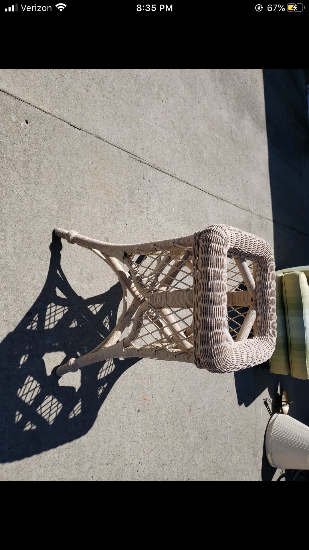 Wicker base table