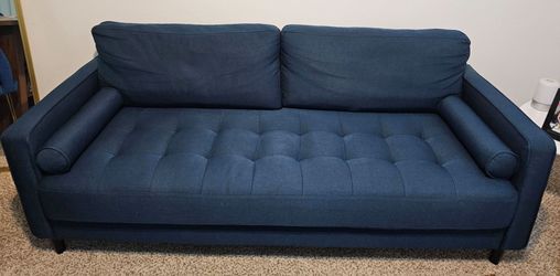 Clean Modern Navy Blue Sofa – Pet/Smoke Free Home