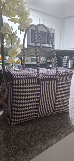 Purple picnic bag