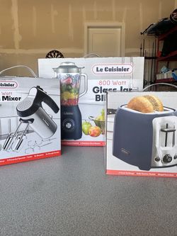 Le Cuisinier Kitchen Appliance Bundle – Blender, Hand Mixer & Toaster