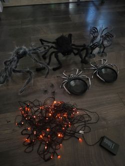 Halloween Decoration Bundle with Spiders and Lights