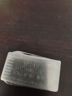 Vintage men's utility money clip silver tone metal