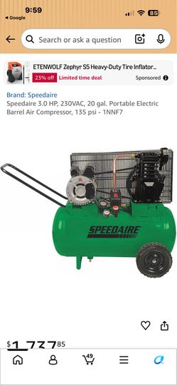 Air compressor/ 20 gal