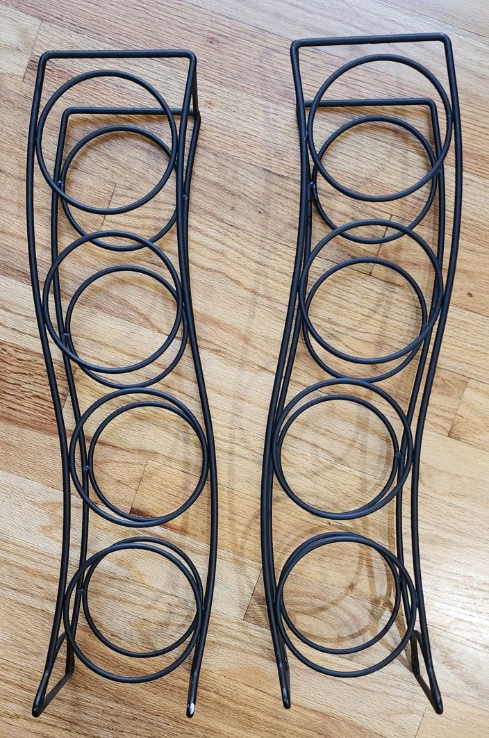 Wine Racks in Black Iron 2 pieces