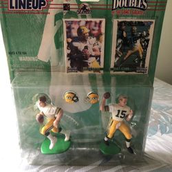 Starting Lineup - Bart Starr & Brett Favre, Classic Doubles Figures, 1997 NEW