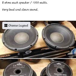 10" Eminence Pro Series Voice Speakers