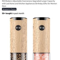 Brand New Electric Salt & Pepper Grinder Set 