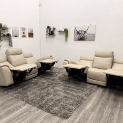 Cream Recliner Couch - Free Delivery 