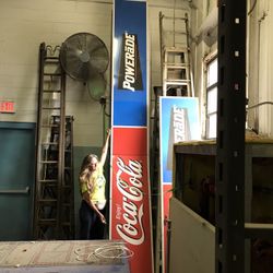 Extra Oversized Aluminum Coca-Cola / Powerade Sign