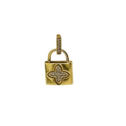 Pendant Charms Yellow Gold 14k. Lock