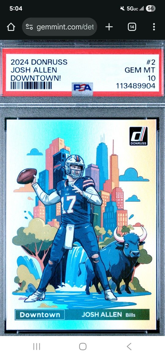 Josh Allen Downtown Psa 10