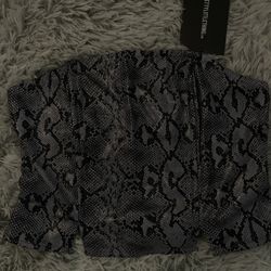 Snake Print Corset Top