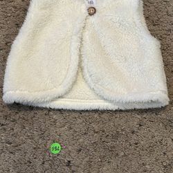 Carter’s White Faux Fur Vest