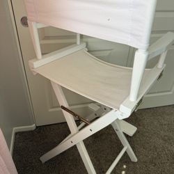 Kids White Director’s Chair – Foldable & Stylish