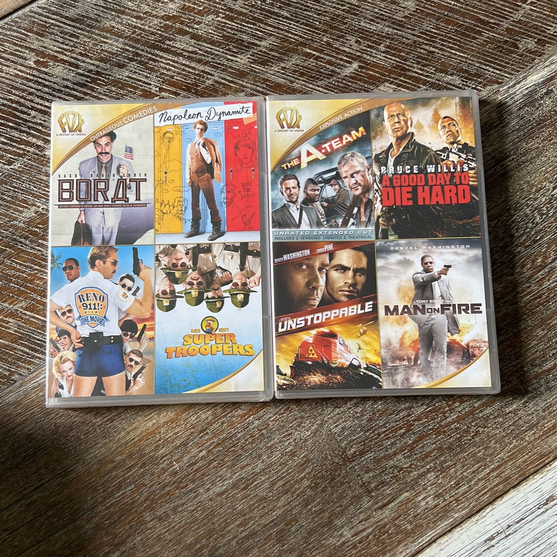 DVD Bundles (4 Outrageous Comedies + 4 Action Movies)