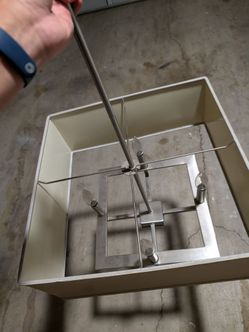 Square Brushed Nickel Chandelier Light Fixture