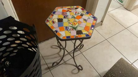 Small outdoor mosaic table
