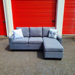 Grey Small Sectional Couch - Free Delivery