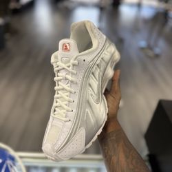 Nike Shox R4 White Metallic Silver