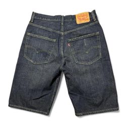 Levi's 569 Dark Blue Denim Jean Shorts Jorts Size 32 