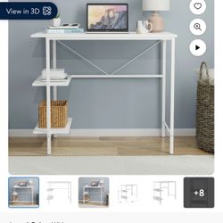 Pierce Collection Storage Desk-white