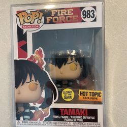 GLOW Tamaki Funko Pop *MINT* Hot Topic Exclusive GITD Fire Force 983 with Protector