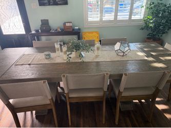 Pottery barn banks dining table