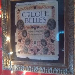 Early 1900 Sheet Music, Museum Framed
