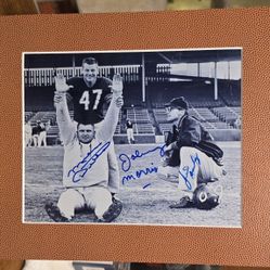 DITKA, MORRIS, DOOLEY SIGNED PHOTO!