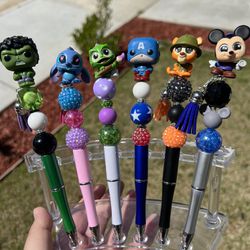 Disney Beaded Pens & Badge Reels