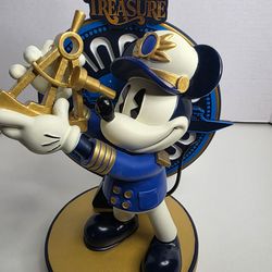 Disney Treasure Captain Mickey Mouse Figurine Holding Telescope