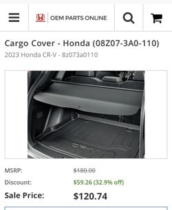 Cargo Cover 2022 Honda CRV